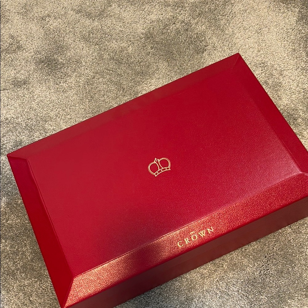 The Crown Luxury Red Box with Gold Emblem